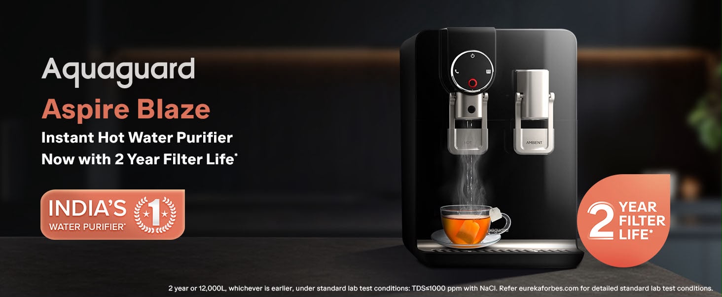 Aquaguard Aspire Blaze — Instant hot water purifier with 2 year filter life
